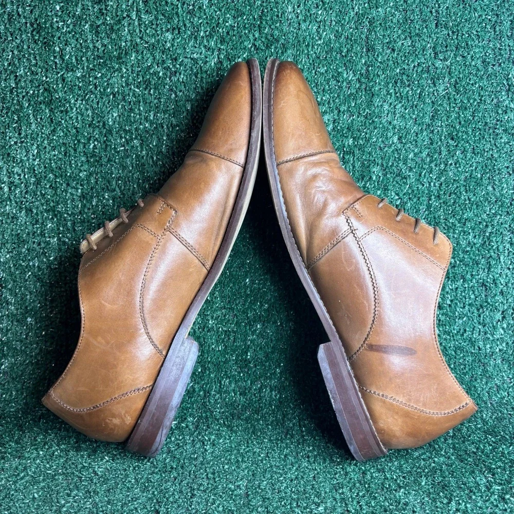 Florsheim Cap Toe Leather Classic Formal Oxford Dress Shoes Brown Mens Size 13 D